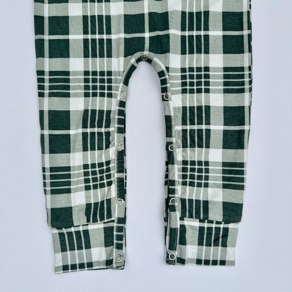 Kate Quinn NWT Footless Pajama Onesie | Green Plaid | Short Sleeve Bamboo | 2T - Picture 5 of 7